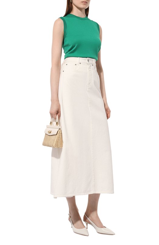Шелковый топ Dolce & Gabbana FXT04T/JBSHX Зелёный  FXT04T/JBSHX Фото 2