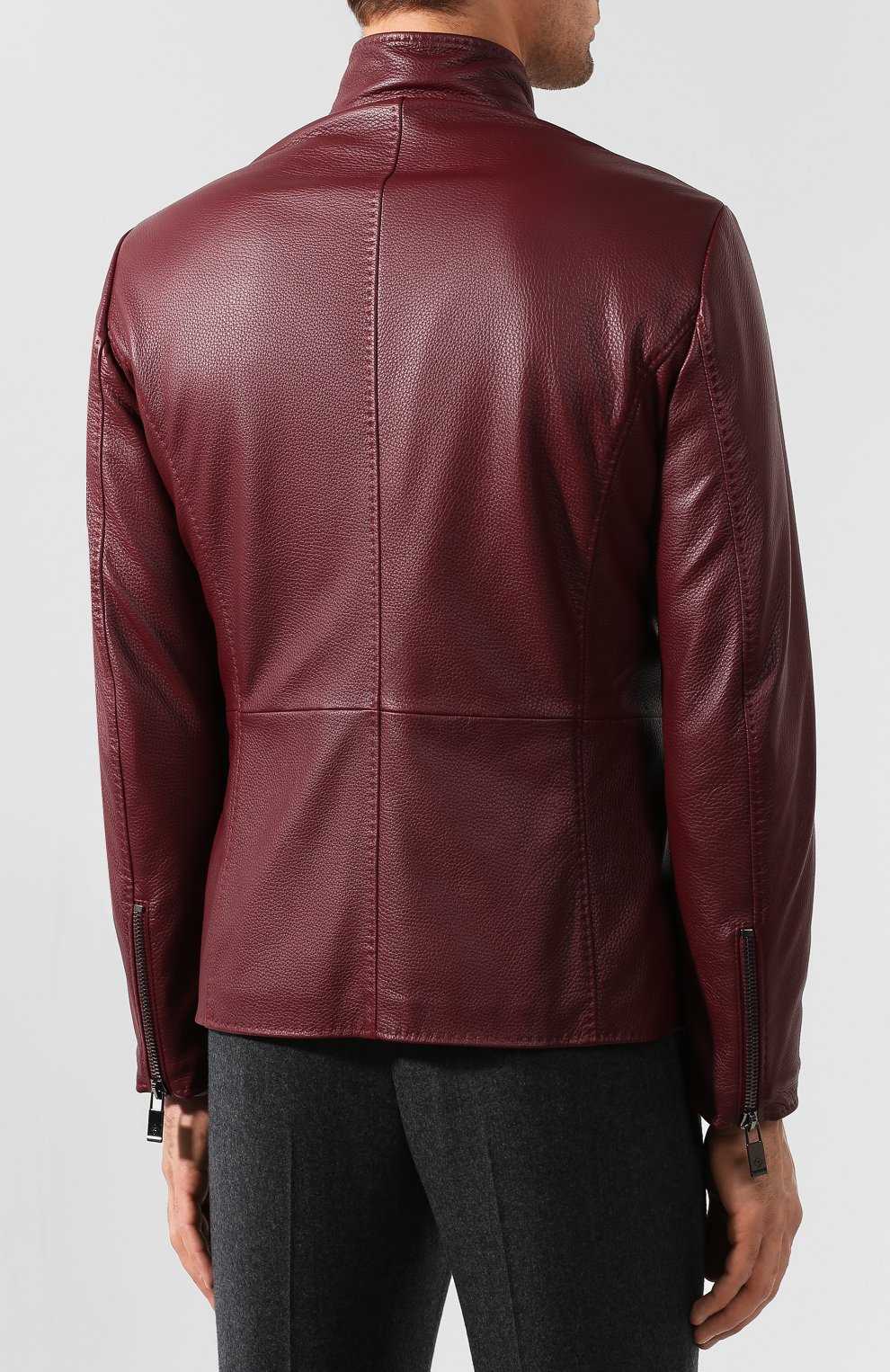 Кожаная куртка PAL ZILERI бордового цвета по цене 299500 руб., арт. P32PS747---B2182, фото 4 Кожаная куртка PAL ZILERI, арт. P32PS747---B2182, фото 4