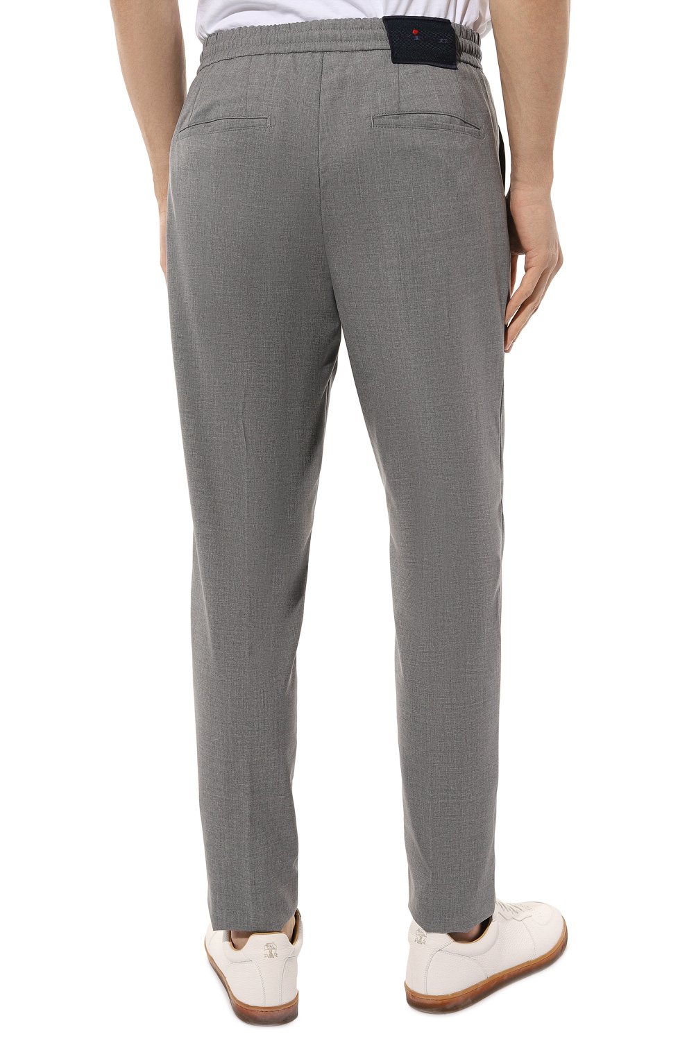 Шерстяные брюки KITON светло-серого цвета по цене 140500 руб., арт. UP1LACJ0752B, фото 4 Шерстяные брюки KITON, арт. UP1LACJ0752B, фото 4