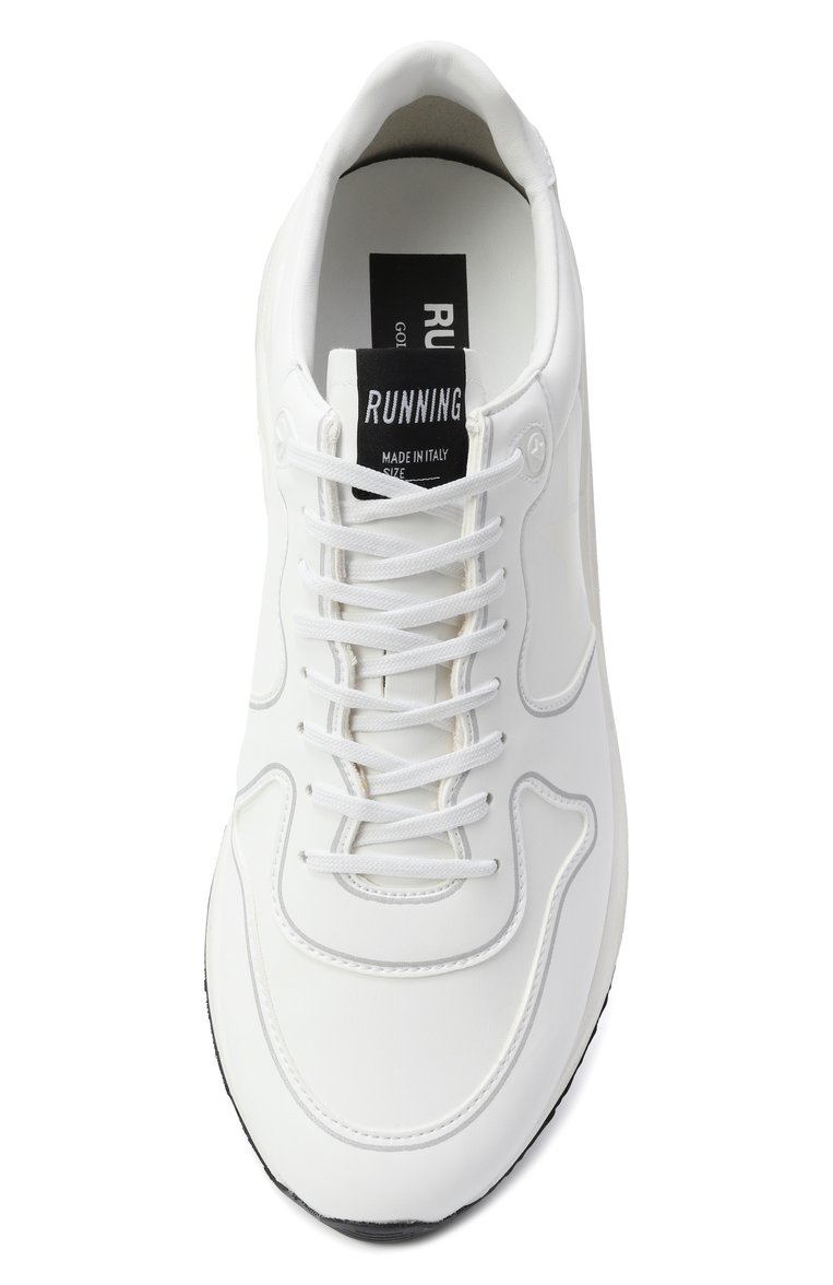 Мужские кроссовки running sole GOLDEN GOOSE DELUXE BRAND белого цвета, арт. GMF00126.F003953 | Фото 6 (Подошва: Массивная; Материал внутренний: Текстиль; Материал внешний: Экокожа; Кросс-КТ: Низкие; Материал утеплителя: Без утеплителя; Стили: Классический)