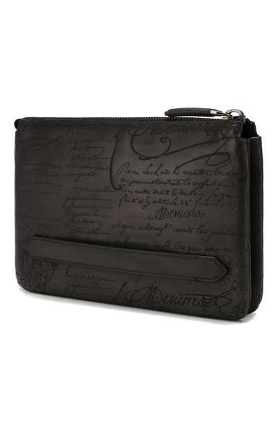 Кожаный клатч BERLUTI серого цвета по цене 199000 руб., арт. N140152, фото 3 Кожаный клатч BERLUTI, арт. N140152, фото 3