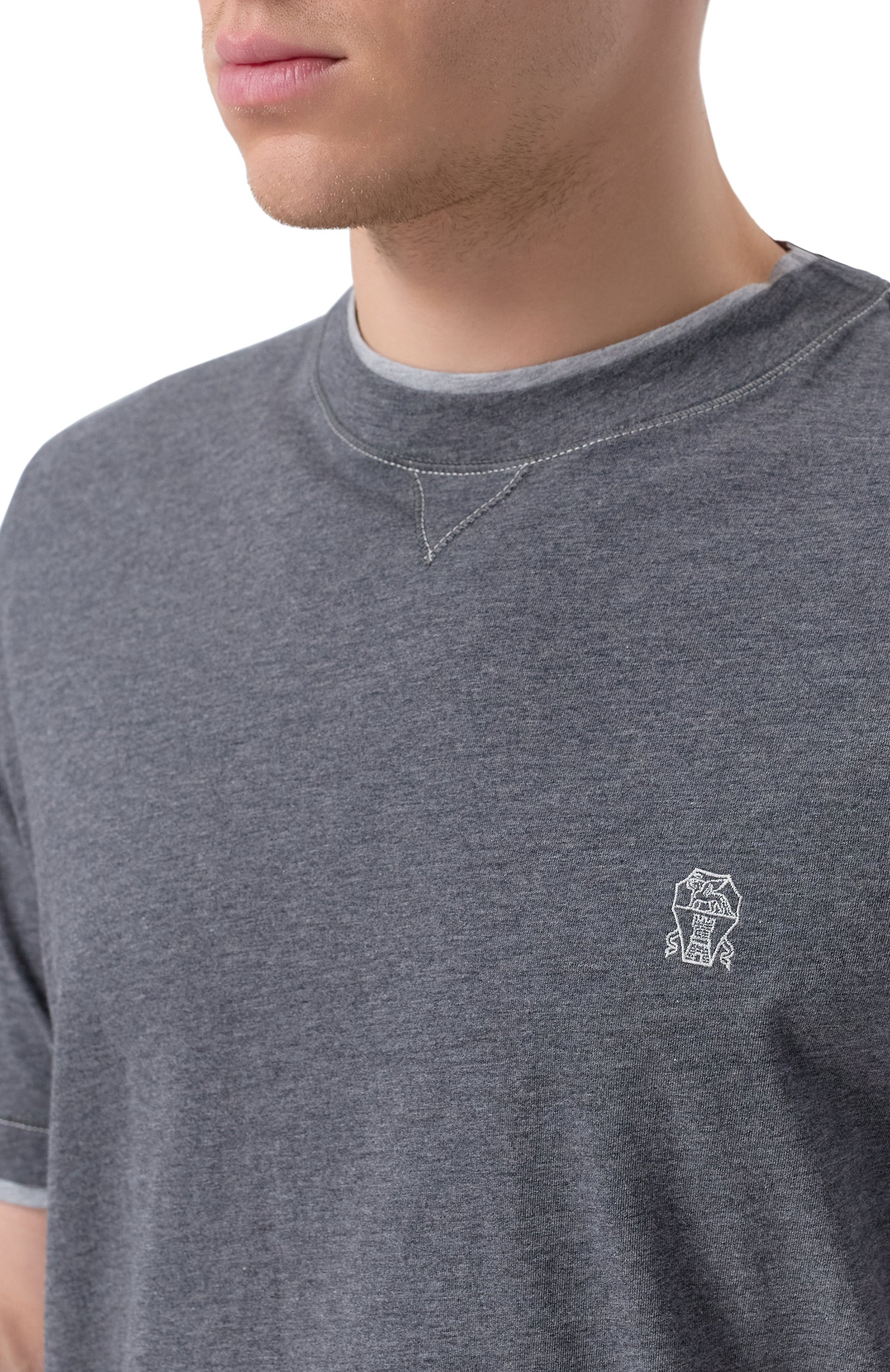 Хлопковая футболка BRUNELLO CUCINELLI, арт. M0B137451G, фото 5