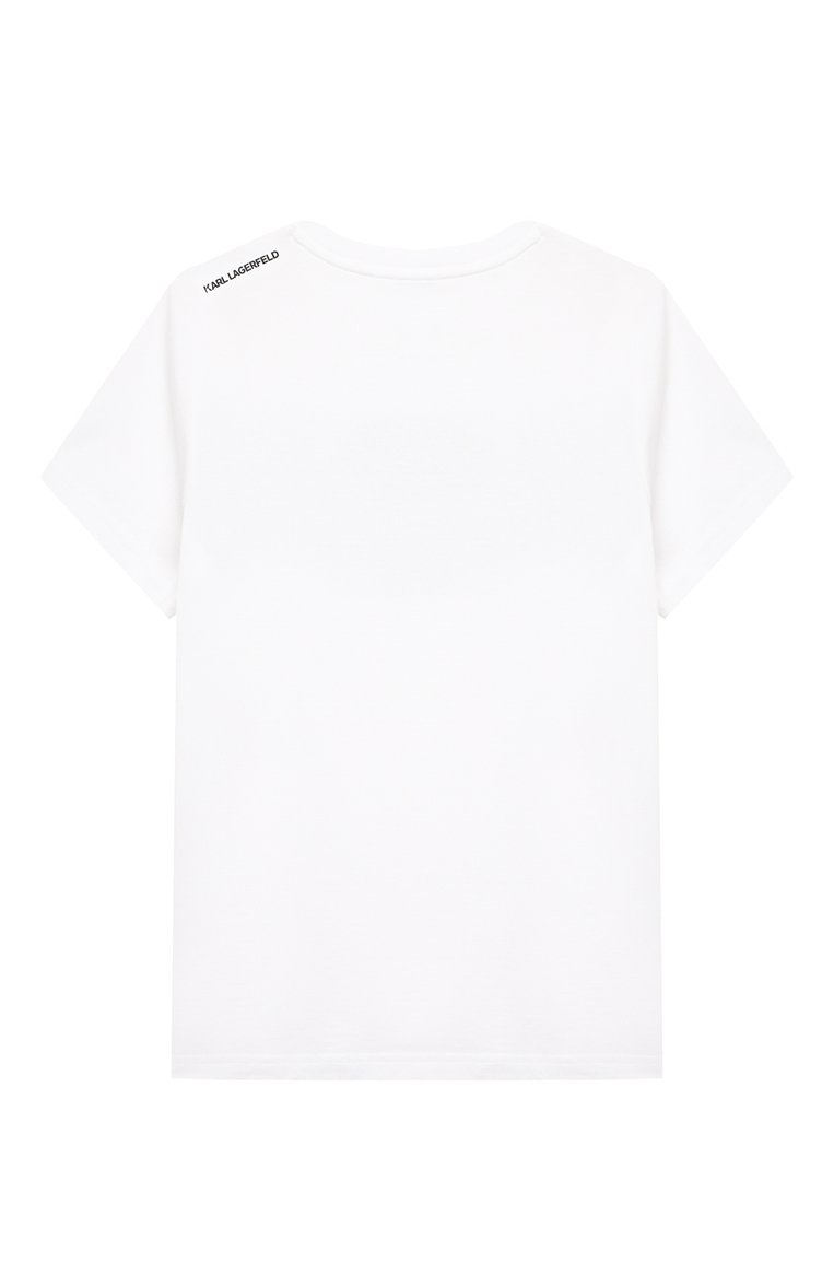 Хлопковая футболка KARL LAGERFELD KIDS, арт. Z25281, фото 2