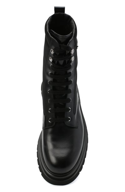 Комбинированные ботинки PRADA черного цвета по цене 115000 руб., арт. 2UE011-3L09-F0002, фото 5 Комбинированные ботинки PRADA, арт. 2UE011-3L09-F0002, фото 5