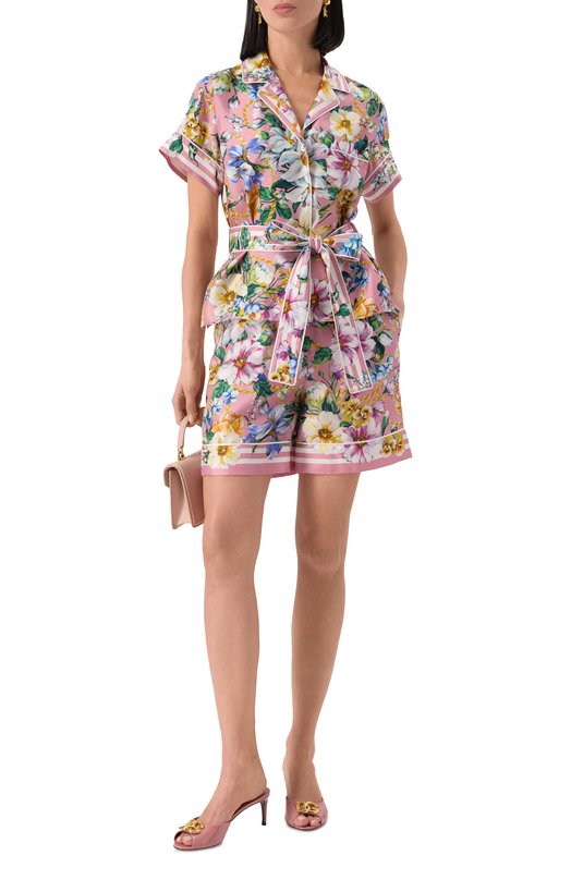 Шелковые шорты Dolce & Gabbana FTAM7T/HI1W4 Розовый  FTAM7T/HI1W4 Фото 2