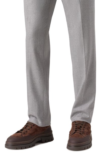 Замшевые ботинки H`D`S`N BARACCO темно-коричневого цвета по цене 59050 руб., арт. 83203.14*, фото 3 Замшевые ботинки H`D`S`N BARACCO, арт. 83203.14*, фото 3