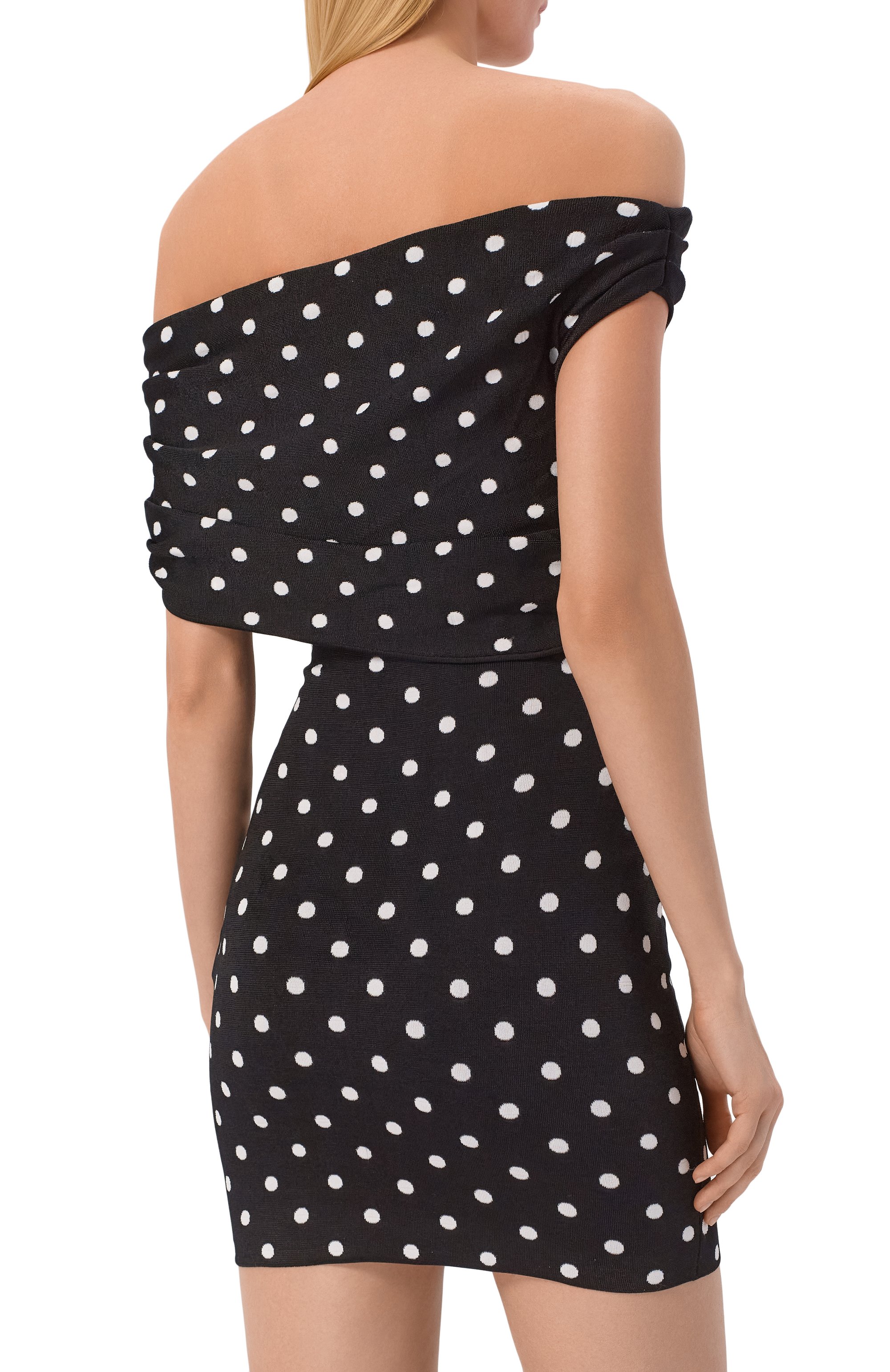 Платье из вискозы SELF-PORTRAIT черного цвета по цене 69650 руб., арт. RS26108SAB, фото 3 Платье из вискозы SELF-PORTRAIT, арт. RS26108SAB, фото 3