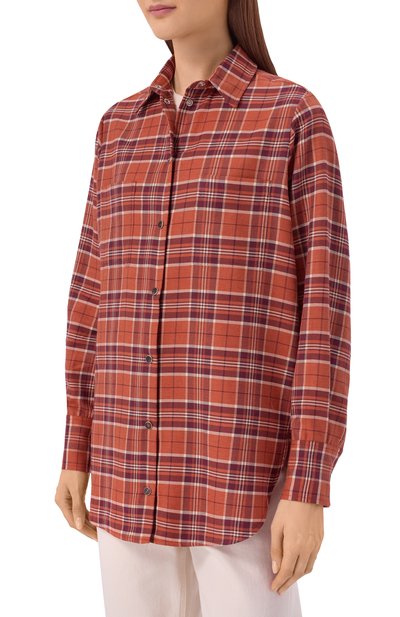 Рубашка из хлопка и кашемира KITON, арт. D52445H09420, фото 3