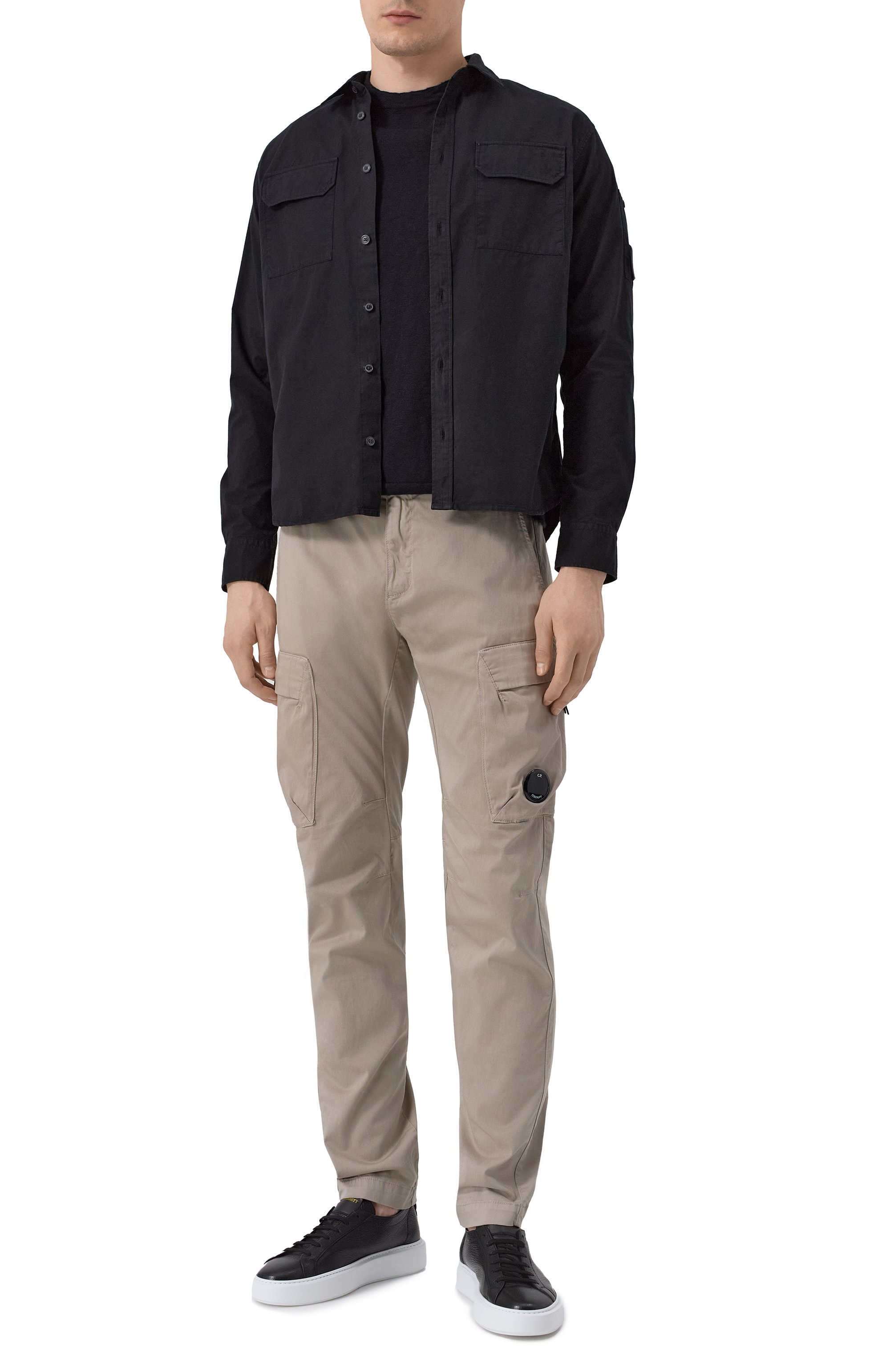 Хлопковый джемпер C.P. COMPANY черного цвета по цене 39950 руб., арт. 18CMKN302A110373A, фото 2 Хлопковый джемпер C.P. COMPANY, арт. 18CMKN302A110373A, фото 2