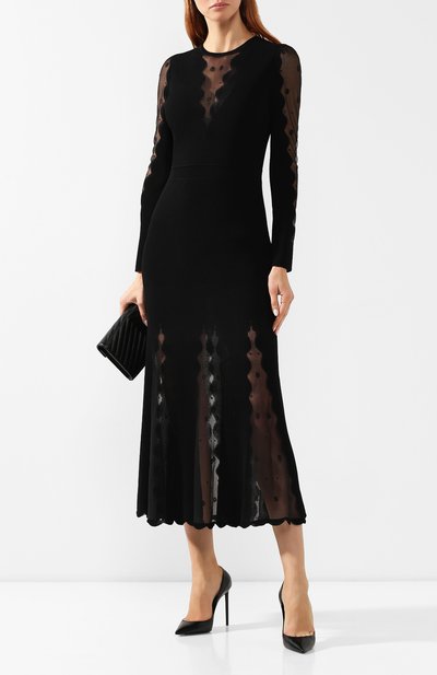 Платье из смеси вискозы и шелка ALEXANDER MCQUEEN, арт. 585216/Q1AD6, фото 2