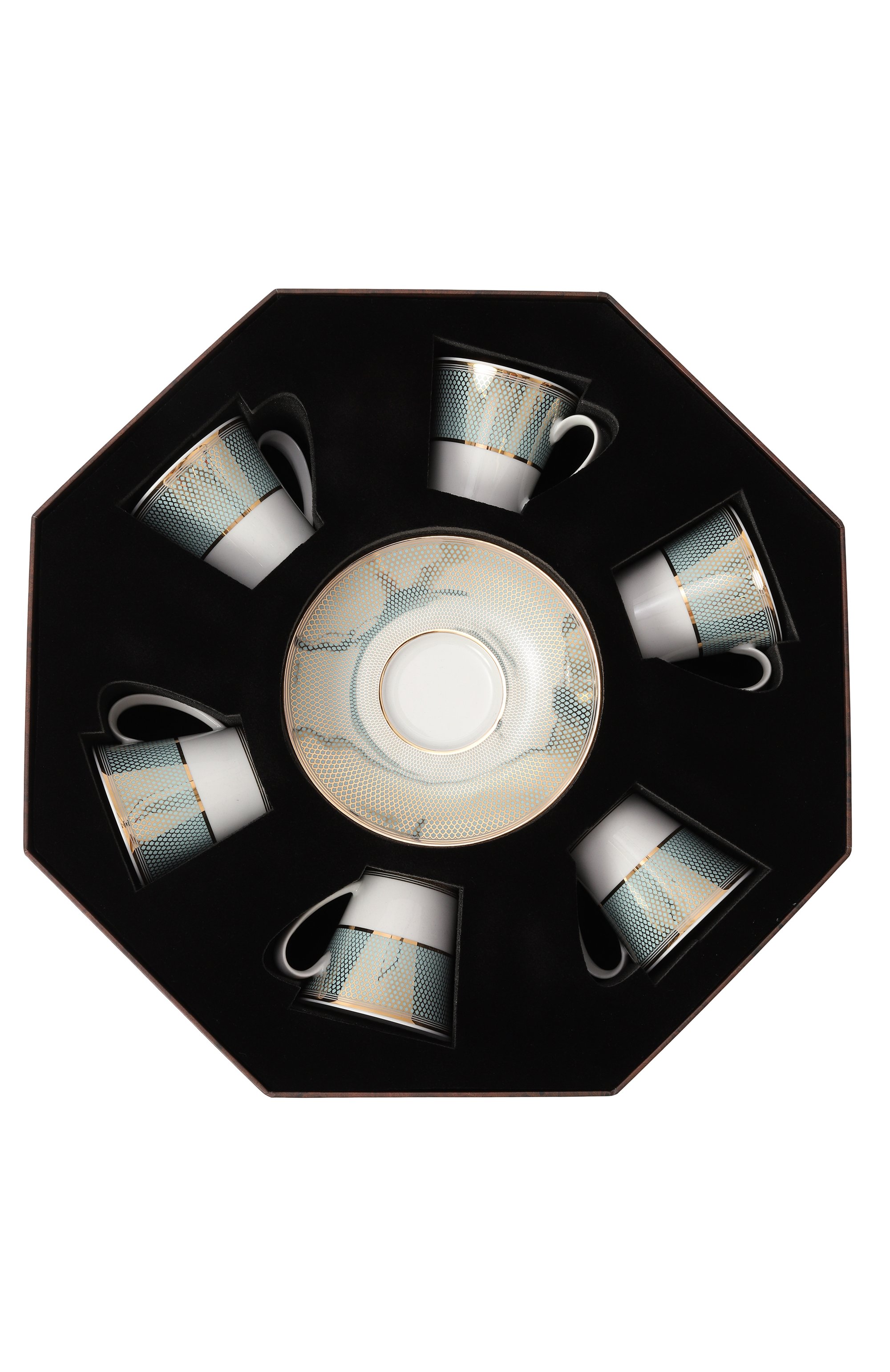 Набор из шести чайных чашек с блюдцами ocean STEFANO RICCI голубого цвета по цене 389000 руб., арт. 0TT002/0CEAN/6, фото 1 Набор из шести чайных чашек с блюдцами ocean STEFANO RICCI, арт. 0TT002/0CEAN/6, фото 1