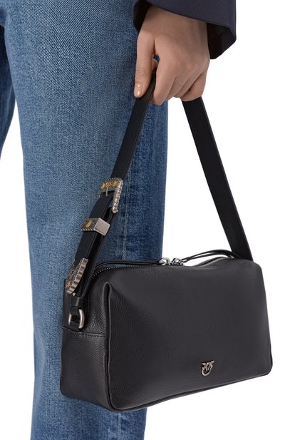 Сумка bauletto trittico PINKO черного цвета по цене 39650 руб., арт. 106761/A2JG, фото 2 Сумка bauletto trittico PINKO, арт. 106761/A2JG, фото 2