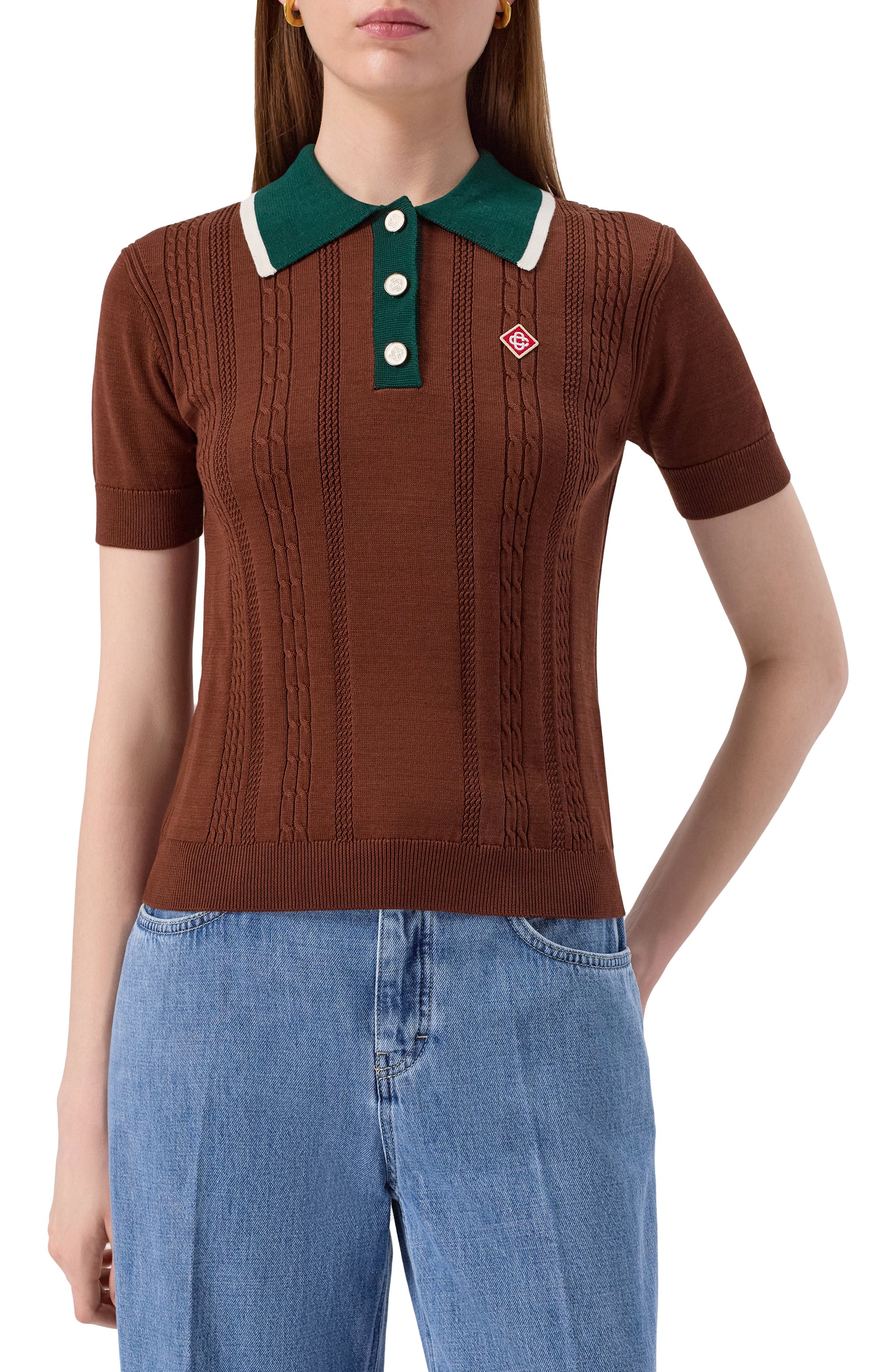 Хлопковое поло CASABLANCA, арт. WS25-KW-948-01, фото 3