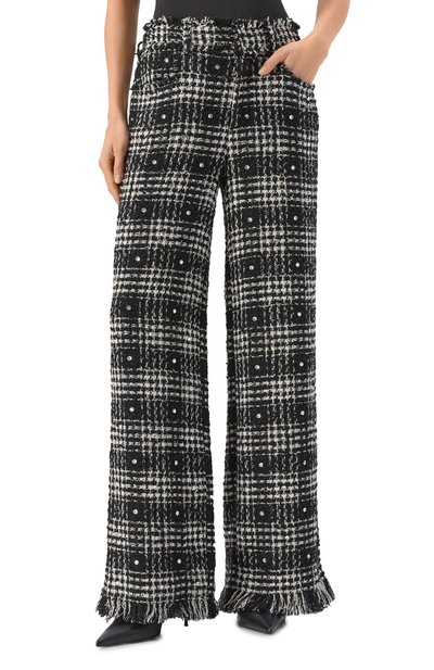 Твидовые брюки GIUSEPPE DI MORABITO черно-белого цвета по цене 92650 руб., арт. 05FWPA091C 05326, фото 3 Твидовые брюки GIUSEPPE DI MORABITO, арт. 05FWPA091C 05326, фото 3