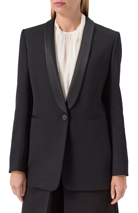 Шерстяной жакет Chloé CH25AVE55067 Чёрный  CH25AVE55067 Фото 3