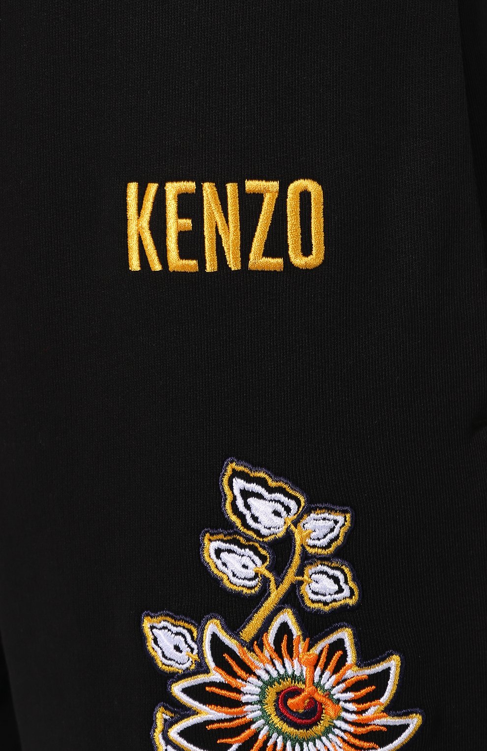 Хлопковые джоггеры KENZO черного цвета по цене 22350 руб., арт. F962PA721962, фото 5 Хлопковые джоггеры KENZO, арт. F962PA721962, фото 5