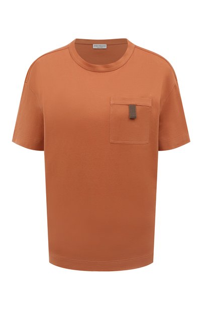 Женская хлопковая футболка BRUNELLO CUCINELLI, арт. M0A45BK400