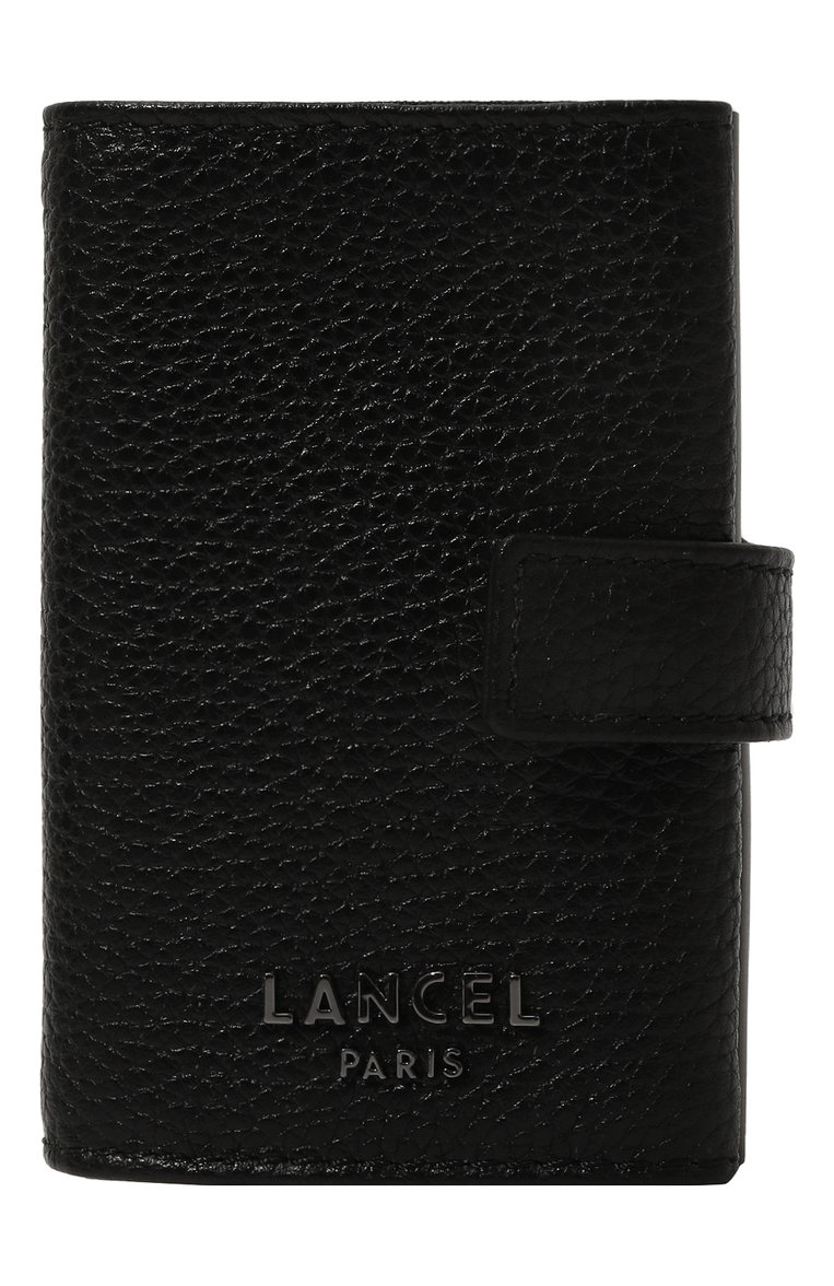 Мужской кожаный футляр для кредитных карт LANCEL черного цвета, арт. A12877 | Фото 1 (Материал сплава: Проставлено; Материал: Натуральная кожа; Нос: Не проставлено)