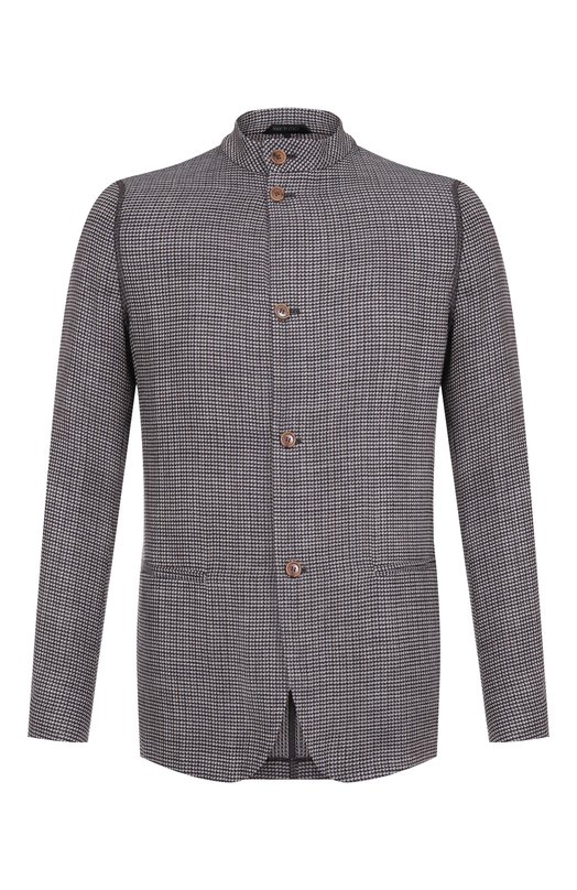 Пиджак из шерсти и шелка Giorgio Armani 0WGGG0IL/T02D3 Серый 0WGGG0IL/T02D3