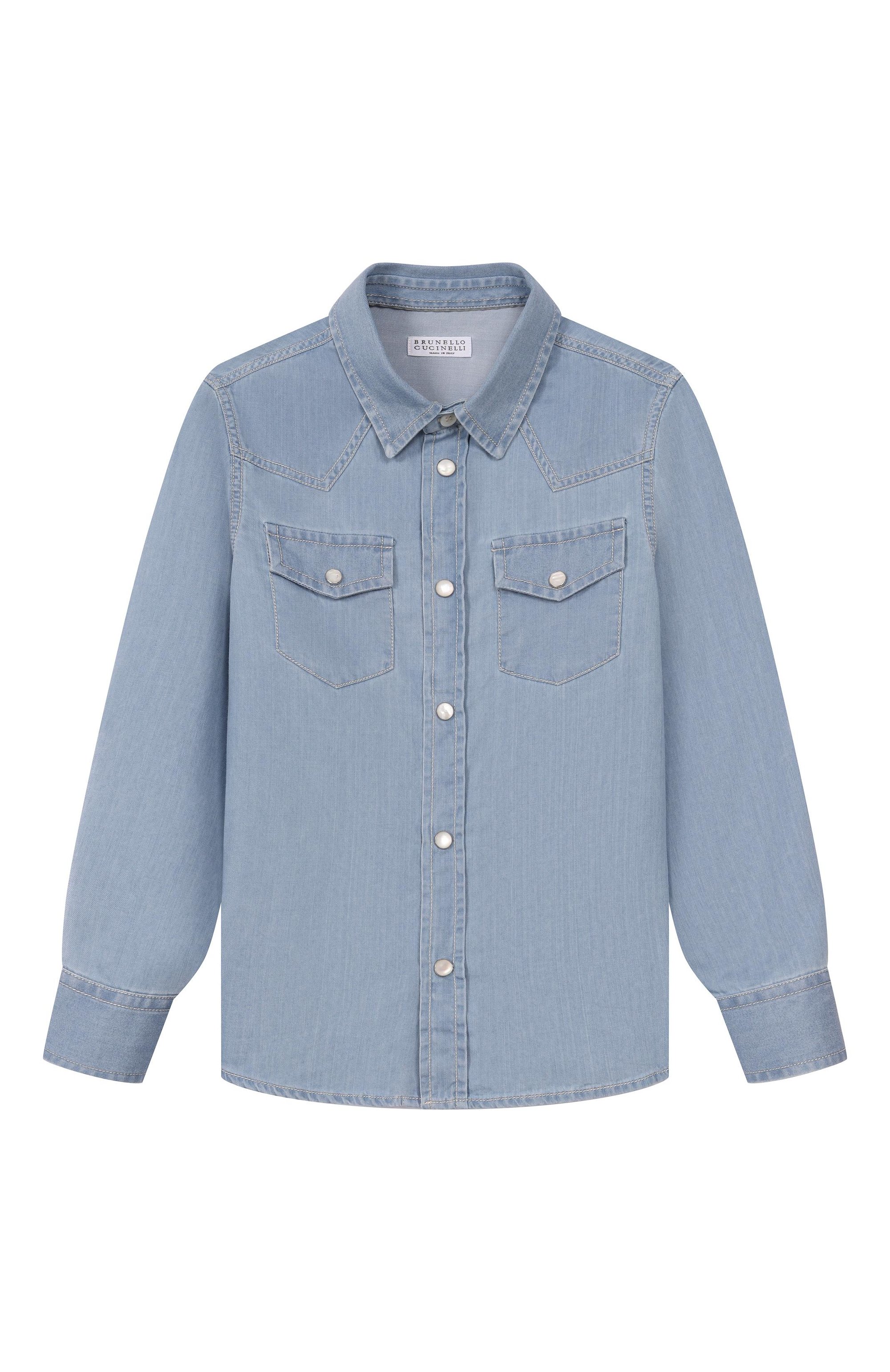 Джинсовая рубашка BRUNELLO CUCINELLI, арт. BR683C360C, фото 1