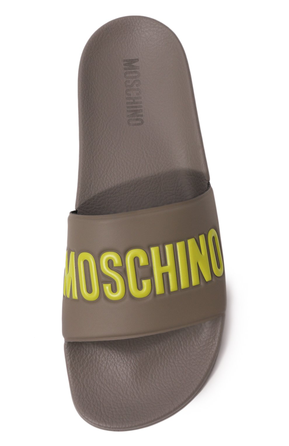 Шлепанцы MOSCHINO серого цвета по цене 13850 руб., арт. MB28022G1H/G1B, фото 6 Шлепанцы MOSCHINO, арт. MB28022G1H/G1B, фото 6