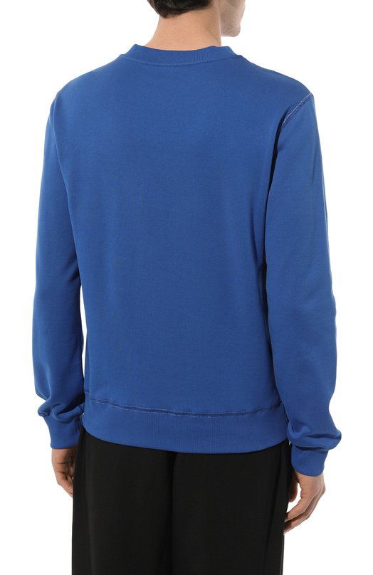 Хлопковый свитшот Dolce & Gabbana G9ABJT/G7F2G Синий  G9ABJT/G7F2G Фото 4