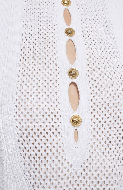 Боди из вискозы BALMAIN белого цвета по цене 133500 руб., арт. XF1BC000/KB07, фото 5 Боди из вискозы BALMAIN, арт. XF1BC000/KB07, фото 5