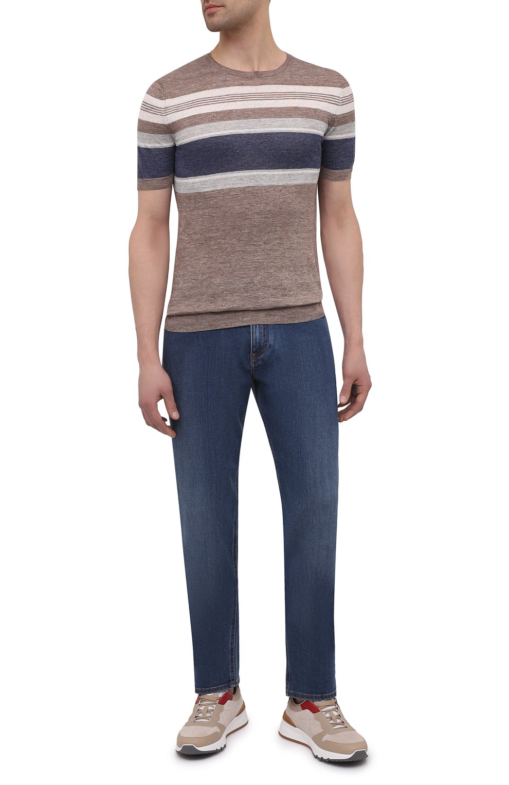 Льняной джемпер GRAN SASSO коричневого цвета по цене 18950 руб., арт. 57177/24811, фото 2 Льняной джемпер GRAN SASSO, арт. 57177/24811, фото 2