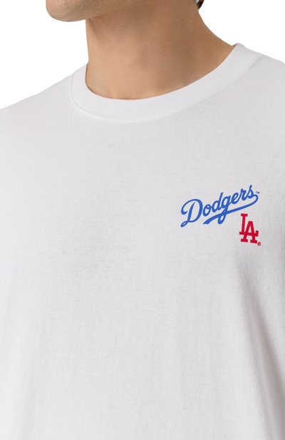 Хлопковая футболка sporty & rich x la dodgers SPORTY AND RICH, арт. T0043627666WH01, фото 5