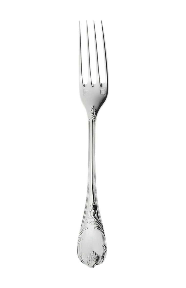Вилка обеденная marly silver plated CHRISTOFLE серебряного цвета, арт. 00038003 | Фото 1 (Коллекция: Marly (Silver Plated); Нос: Не проставлено; Региональные ограничения белый список (Axapta Mercury): Не проставлено; Ограничения доставки: fragile-2)
