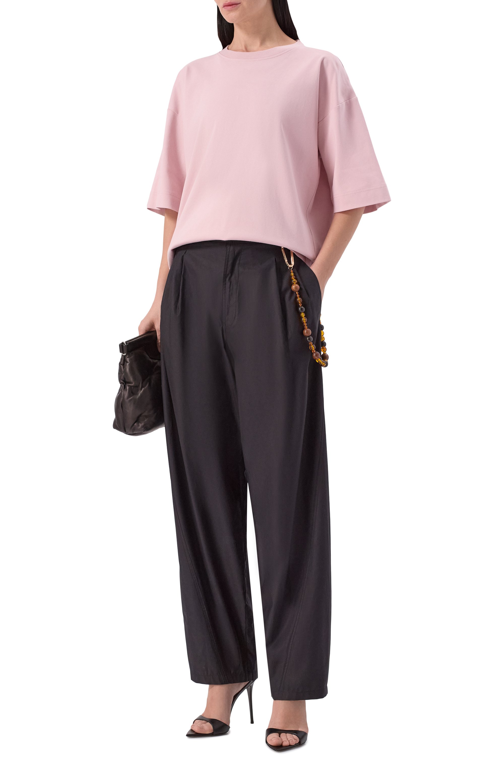 Хлопковые брюки DARKPARK черного цвета по цене 65350 руб., арт. WTR36/FAC162, фото 2 Хлопковые брюки DARKPARK, арт. WTR36/FAC162, фото 2