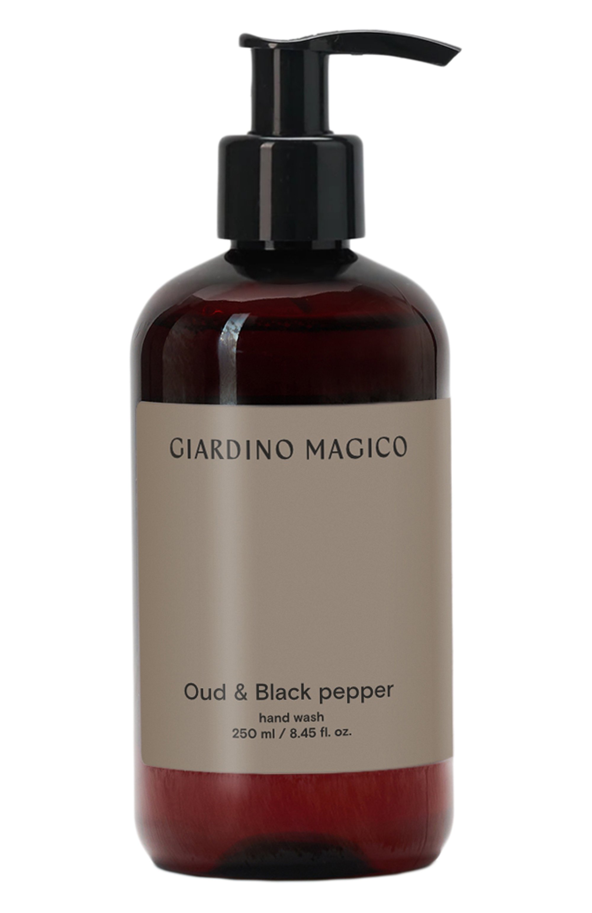 Жидкое мыло для рук oud & black pepper (250ml) GIARDINO MAGICO бесцветного цвета по цене 1850 руб., арт. 4660222280435, фото 1 Жидкое мыло для рук oud & black pepper (250ml) GIARDINO MAGICO, арт. 4660222280435, фото 1