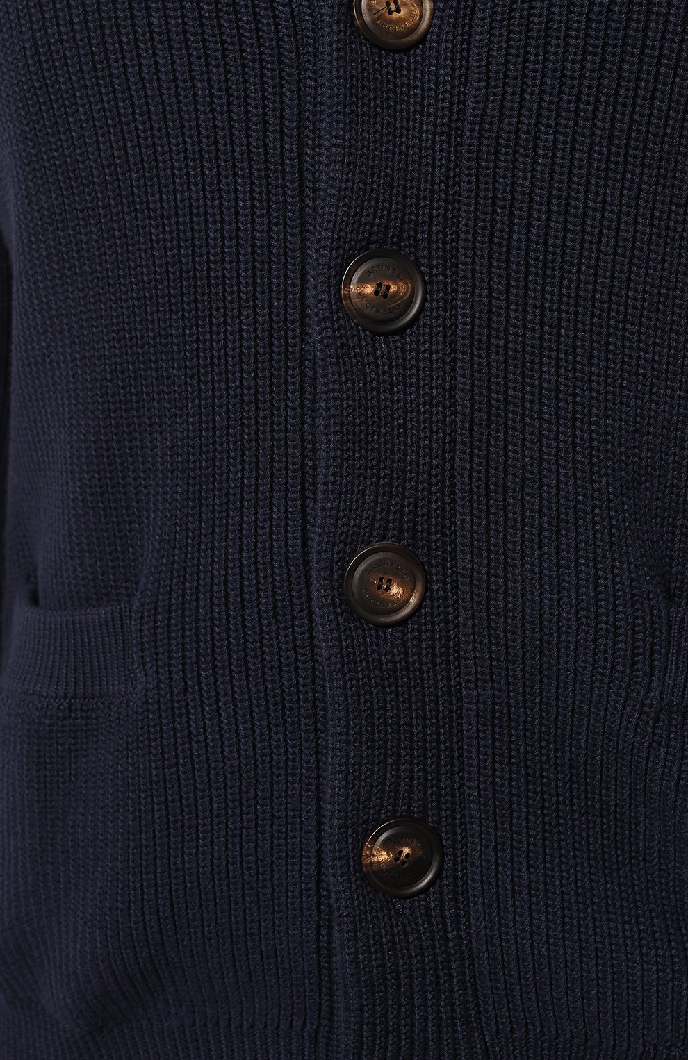 Хлопковый кардиган BRUNELLO CUCINELLI темно-синего цвета по цене 165000 руб., арт. M2874B2216, фото 5 Хлопковый кардиган BRUNELLO CUCINELLI, арт. M2874B2216, фото 5