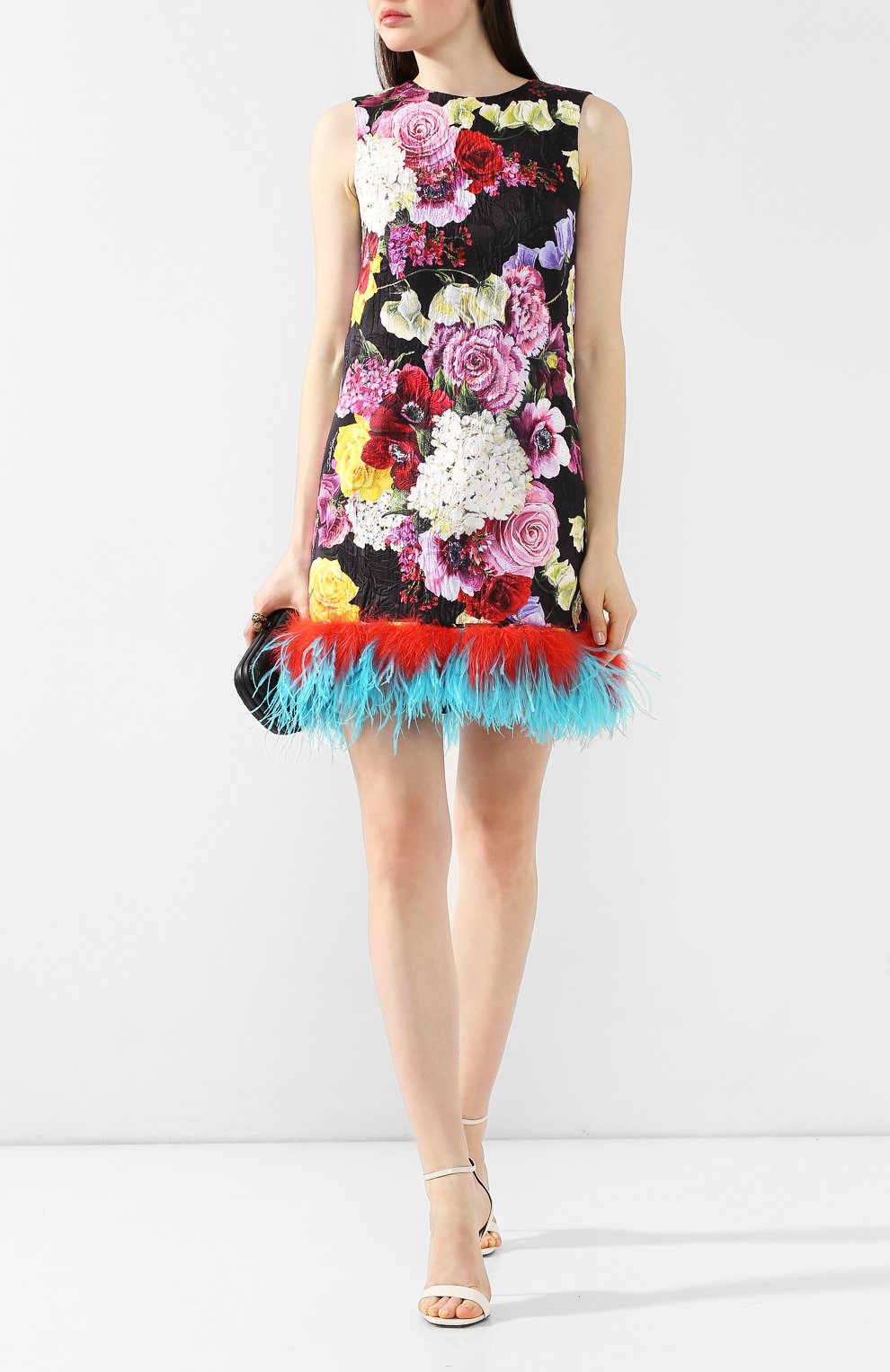 Платье из смеси хлопка и вискозы DOLCE & GABBANA, арт. F69B9Z/HSMW5, фото 2