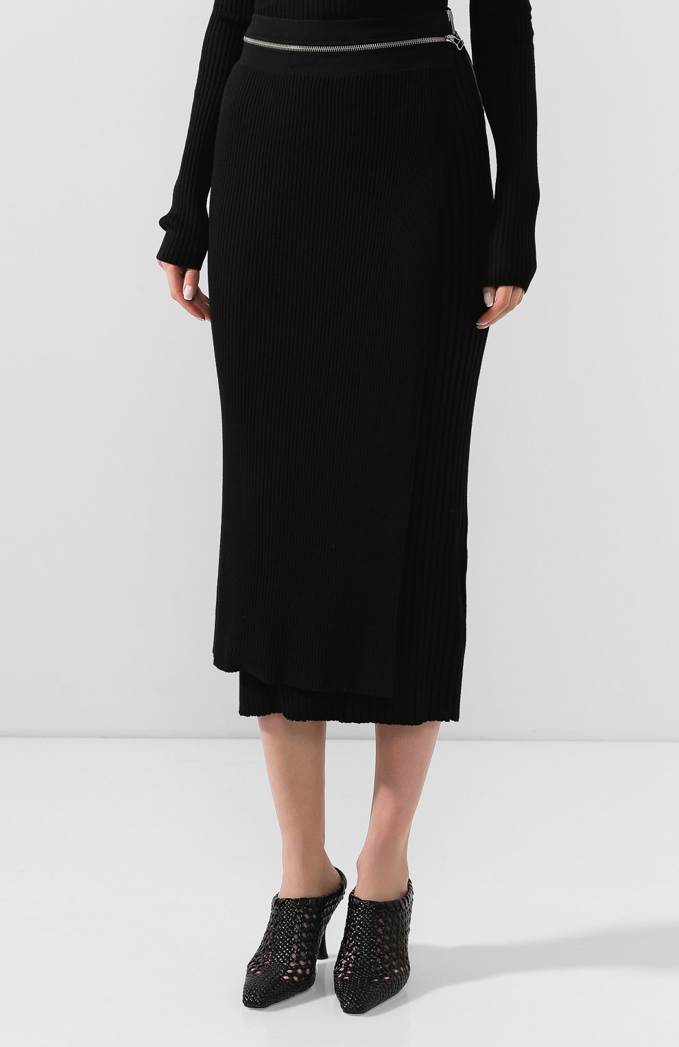Юбка из смеси вискозы и шерсти HELMUT LANG, арт. K01HW706, фото 3