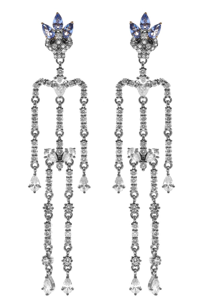 Женские серьги skeletons QUEENSBEE серебряного цвета, арт. 201378 | Фото 1 (Материал: Серебро; Нос: Не проставлено; Региональные ограничения белый список (Axapta Mercury): Не проставлено)