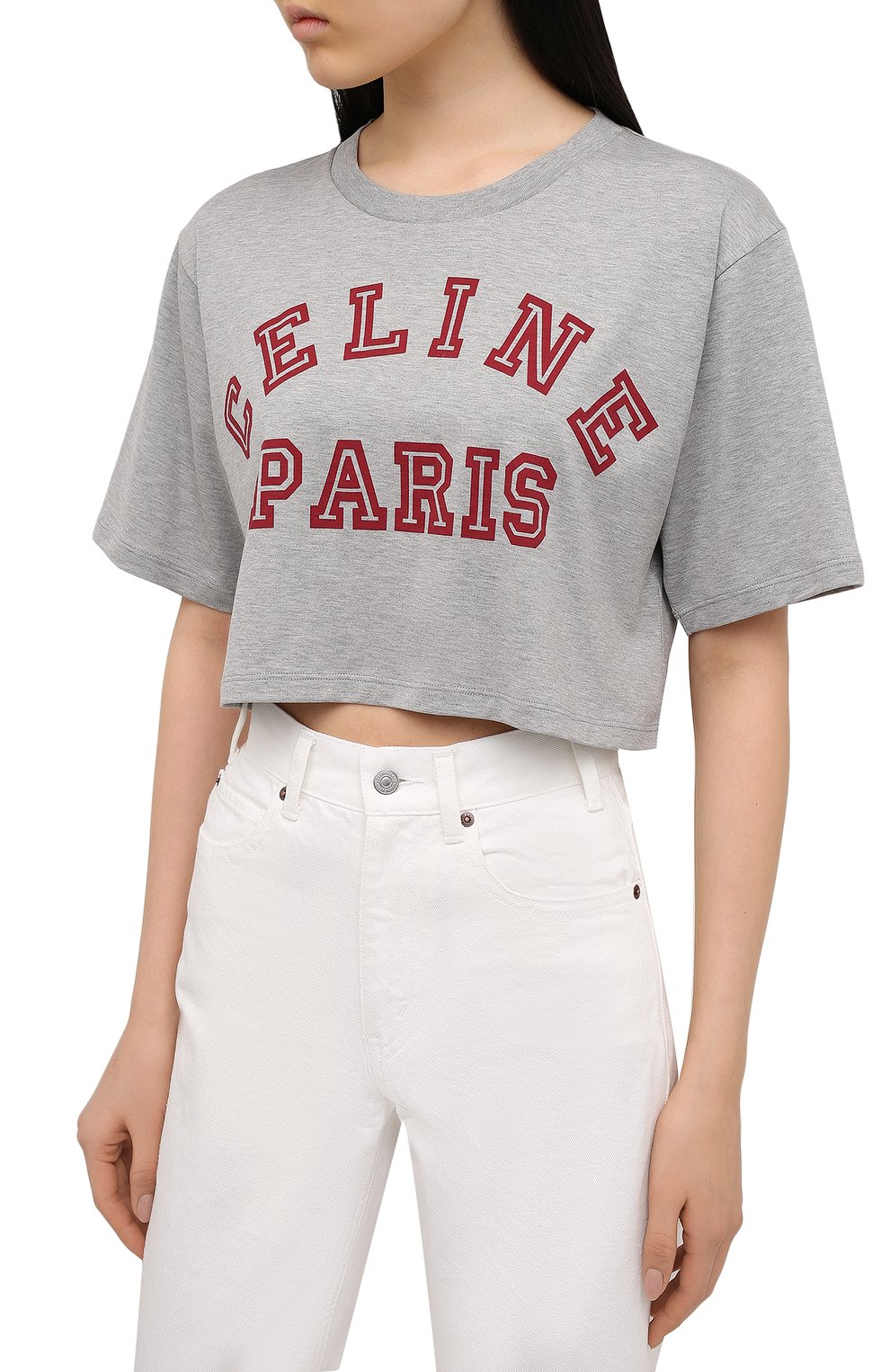 Хлопковая футболка CELINE, арт. 2X743501F, фото 3
