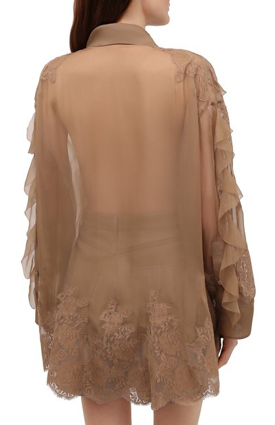 Шелковая блузка VALENTINO, арт. VB0AE5X52UP, фото 4