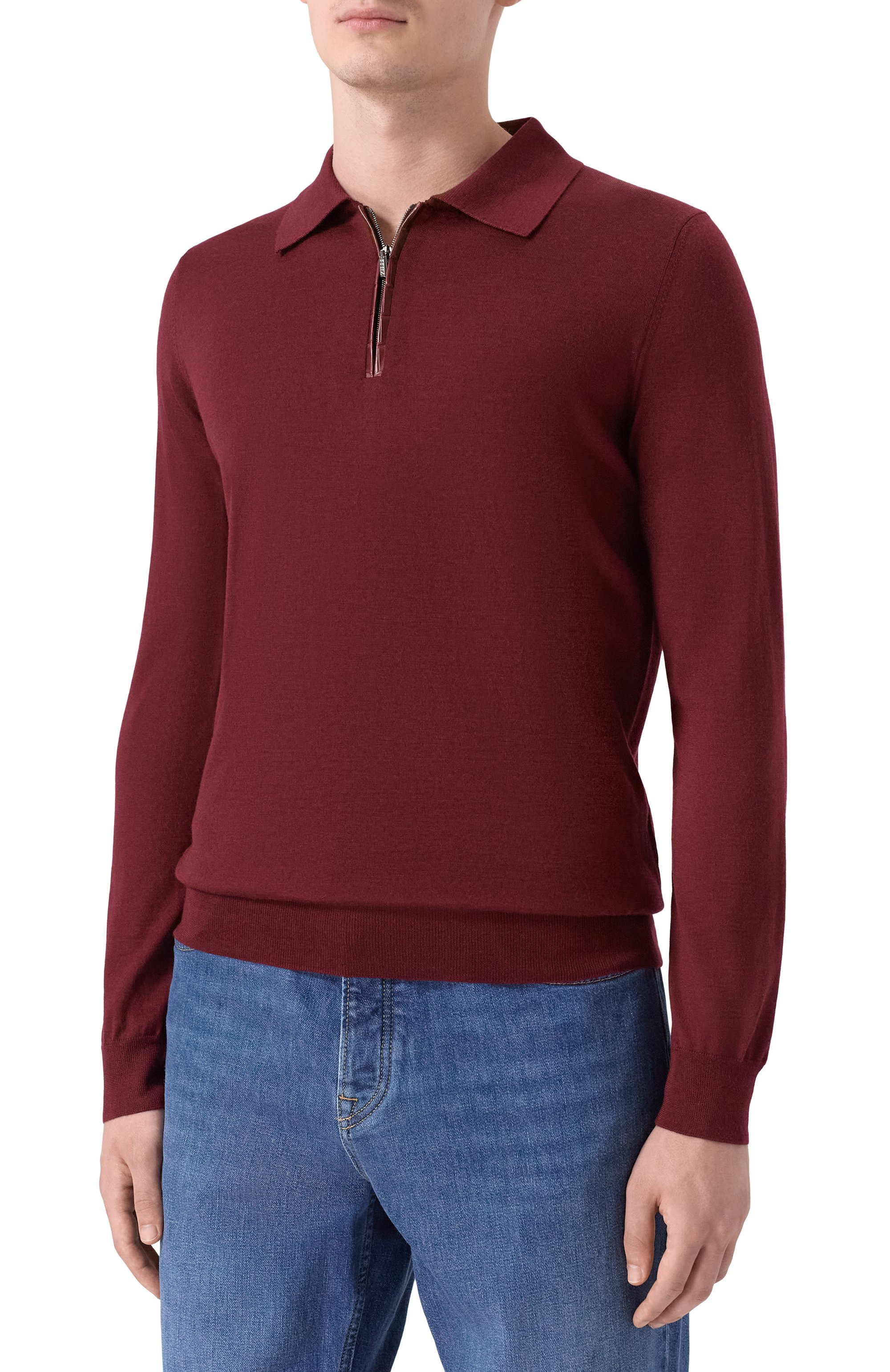 Поло с отделкой из кожи крокодила ZILLI, арт. KZP001M0340VZL000_001, фото 3