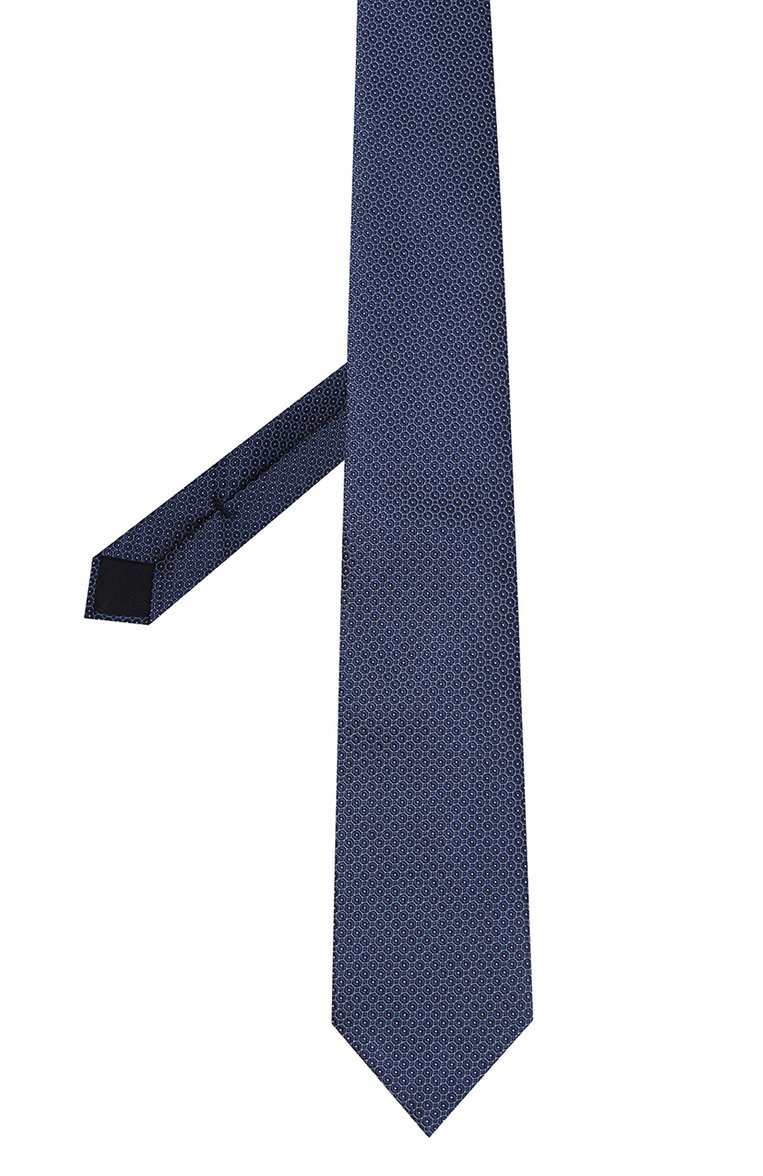 Мужской шелковый галстук CORNELIANI голубого цвета, арт. 93U302-9320312 | Фото 3 (Материал сплава: Проставлено; Нос: Не проставлено; Материал: Шелк, Текстиль; Принт: С принтом)