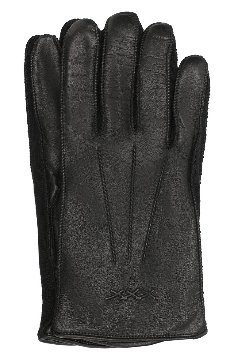 Мужские кожаные перчатки ZEGNA черного цвета, арт. GK271/NPA | Фото 1 (Материал: Кожа, Текстиль, Синтетический материал, Натуральная кожа; Статус проверки: Проверено, Проверена категория; Мужское Кросс-КТ: Кожа и замша; Нос: Не проставлено)
