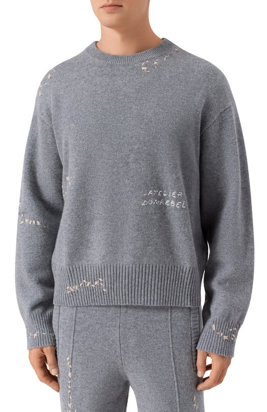Джемпер DOMREBEL M 0FFICE/KNIT CREWNECK Серый  M 0FFICE/KNIT CREWNECK Фото 3