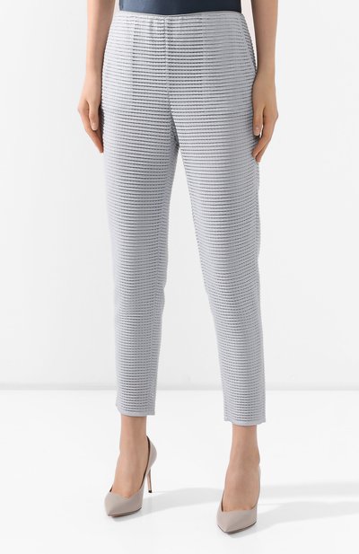 Брюки из вискозы GIORGIO ARMANI голубого цвета по цене 226500 руб., арт. 3HAP04/AM54Z, фото 3 Брюки из вискозы GIORGIO ARMANI, арт. 3HAP04/AM54Z, фото 3