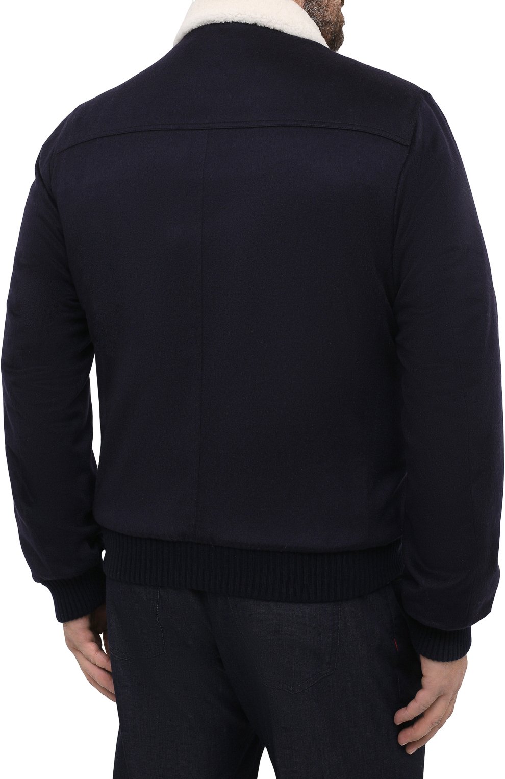 Кашемировый бомбер с подкладкой из овчины KITON, арт. UW0910MV03T83/60-68, фото 4