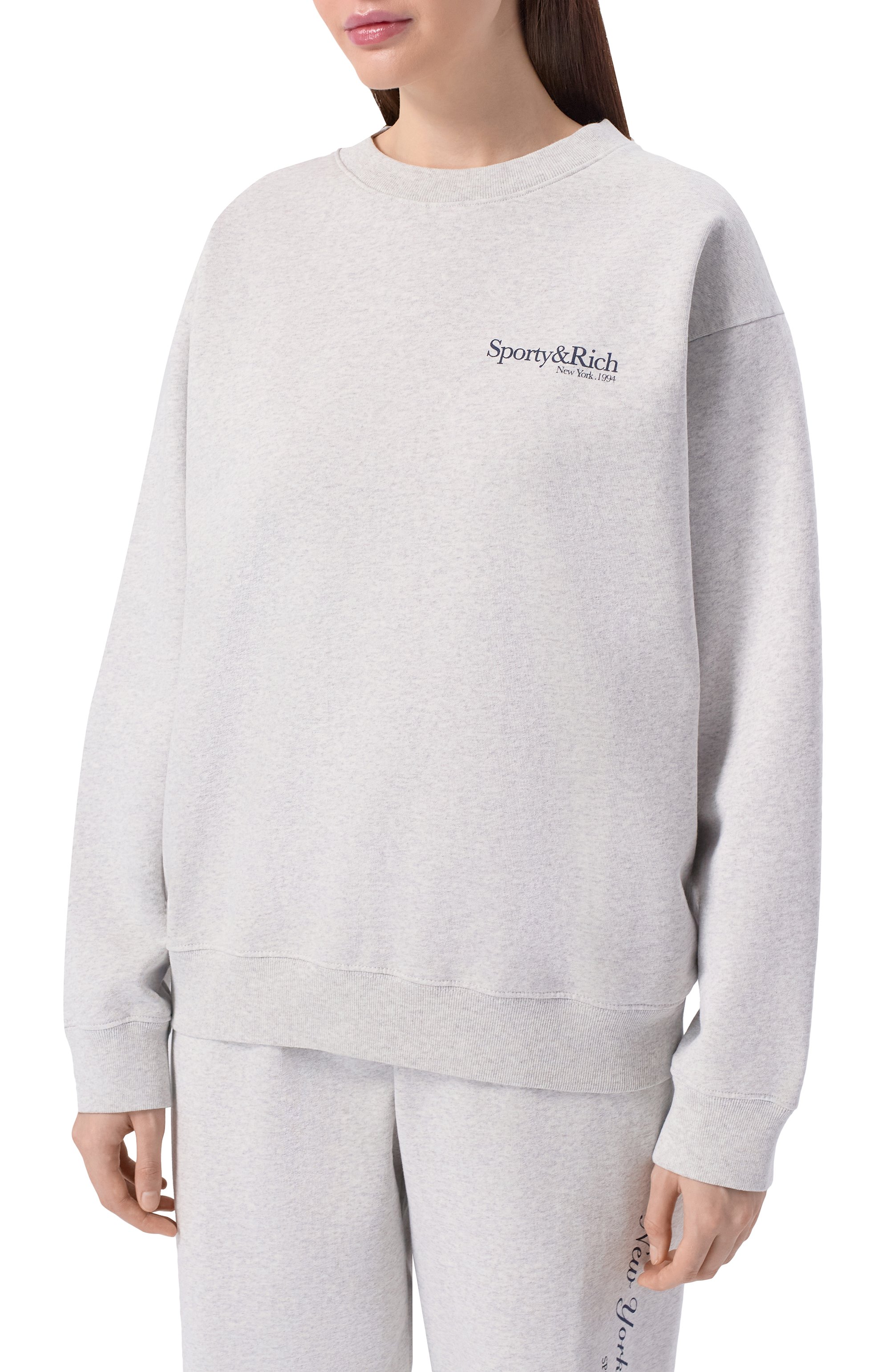 Хлопковый свитшот SPORTY AND RICH, арт. ST07162175GY03, фото 3