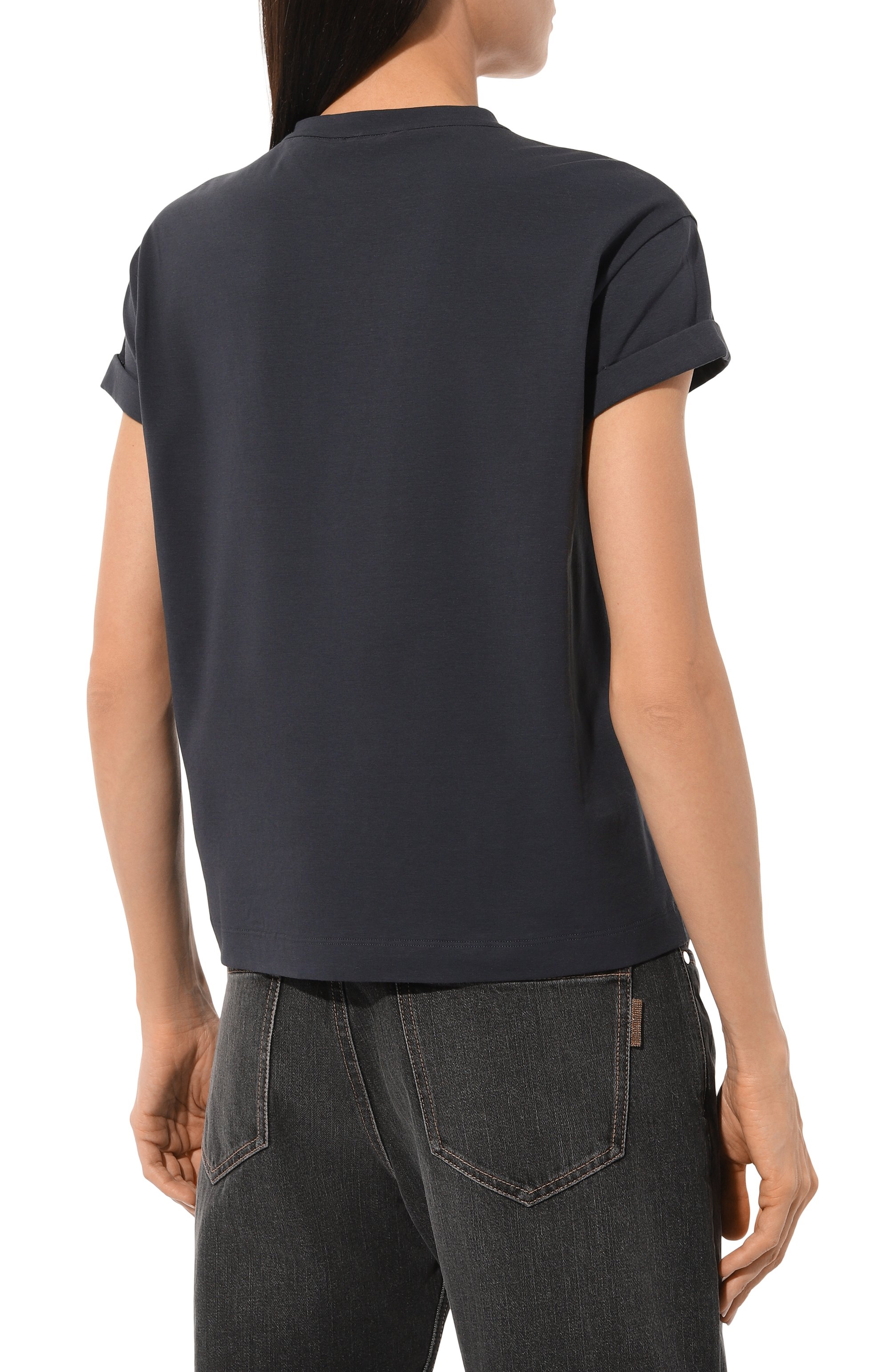 Хлопковая футболка BRUNELLO CUCINELLI, арт. M0T18BB300, фото 4