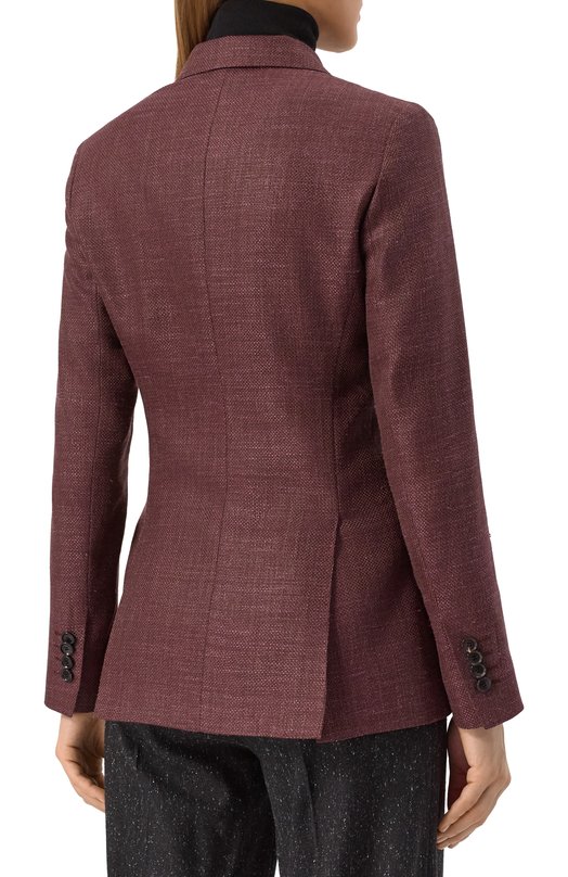 Жакет из шерсти и шелка Kiton D46523K0918E02 Бордовый  D46523K0918E02 Фото 4