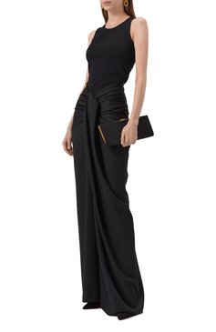 Женские замшевые туфли bow tie 105 AQUAZZURA черного цвета, арт. DENHIGP0-SUE-F00 | Фото 2 (Подошва: Плоская; Материал внешний: Натуральная кожа, Замша; Материал внутренний: Натуральная кожа; Каблук высота: Высокий; Материал сплава: Проставлено; Драгоценные камни: Проставлено; Каблук тип: Шпилька)