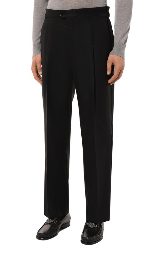 Шерстяные брюки Corneliani 944L26-9418350 Чёрный  944L26-9418350 Фото 3