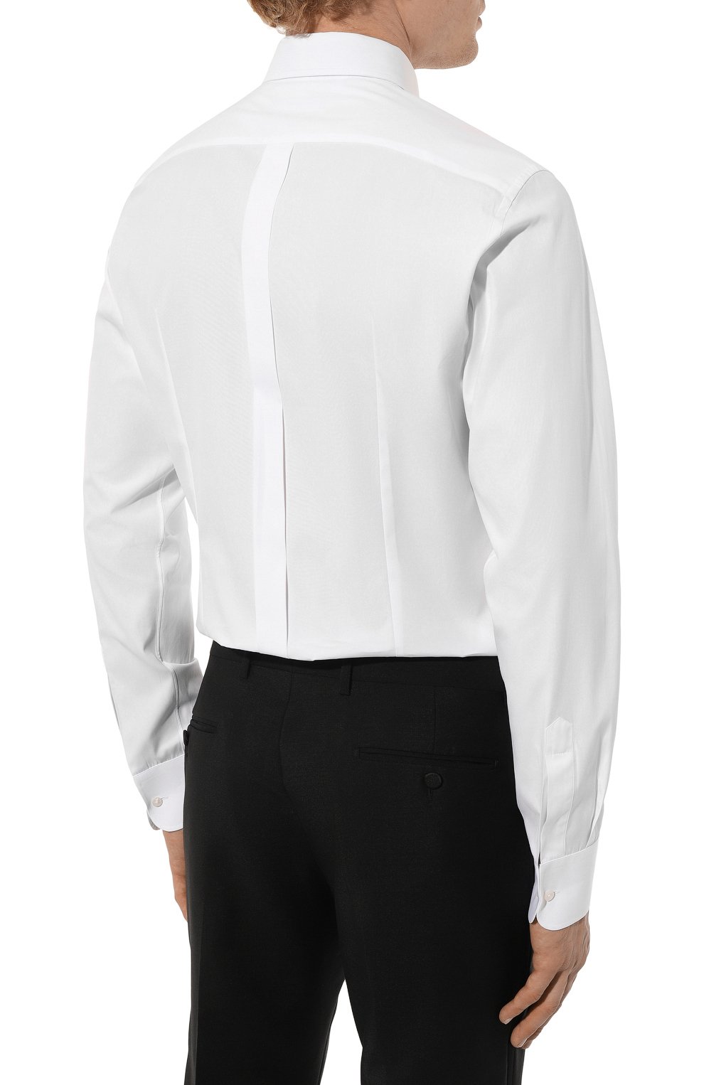 Хлопковая сорочка DOLCE & GABBANA белого цвета по цене 89950 руб., арт. G5EN5T/FU5U8, фото 4 Хлопковая сорочка DOLCE & GABBANA, арт. G5EN5T/FU5U8, фото 4